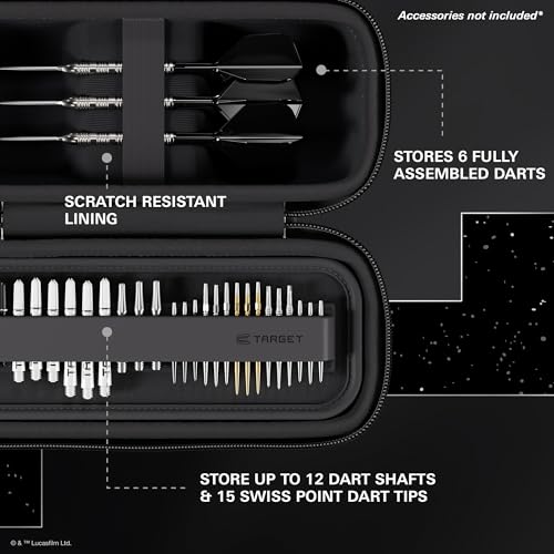 Target Darts Star Wars Stormtrooper BOA Wallet | Storm Trooper Premium Dart Case with Imperial Design, Swiss Point Tip Storage, Rigid Outer Shell & Organised Accessories Holder - style: Stormtrooper