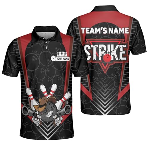 GABITA Personalized Bowling Jerseys for Men, Custom Bowling Shirts, Funny Bowling Shirts Gift for Bowler Team Player - color: A17
