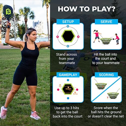 PaddleSmash - Pickleball Yard Game As Seen on Shark Tank - Beach, Backyard, Tailgate & Lawn, Outdoor Activities for Adults and Family - Easy Assembly - style: Without Paddles