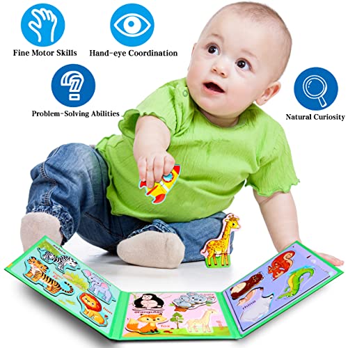 Magnetic Puzzles for Kids 3-5, Travel Toddler Animal Take-Along Toy | Magnetic Activity Toy for Boys & Girls, Preschoolers and Kids 3+, Learning Magnet Gift for Road Trip - style: Animal