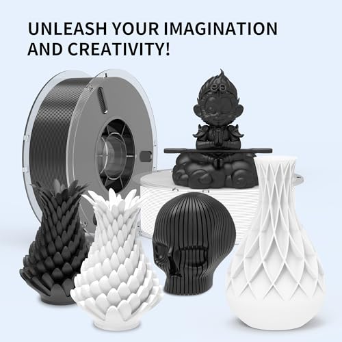 RAMBERY 4KG PLA+ 3D Printer Filament 1.75mm, Toughness Upgraded, 3D Printing Filament Fit Most FDM Printers, PLA Plus Black X 4 Spools - color: Pla+ Black, size: 4kg