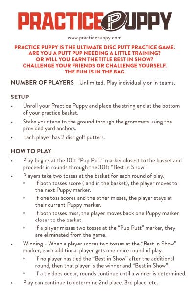 Practice Puppy - Fun Disc Golf Practice Aid Game