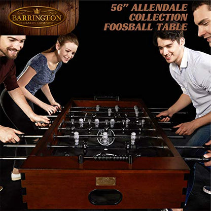 Barrington Foosball Multiple Styles Soccer Foosball Tables, Durable & Stylish Designs with Tabletop Sports Soccer Balls, Perfect for Family Game Rooms - style: 56 In. Allendale