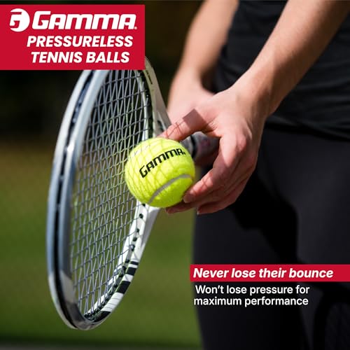 Gamma Sports Pressureless Tennis Balls Box - Ideal for Practice, Teaching, and Training with High-Visbility Felt - Indoor and Outdoor Court Play - 48 and 75 Pack Sizes - size: Box of 75