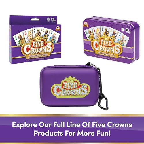 Five Crowns Travel Case Bundle, Cards, Scorecard Included – Card Game for Kids and Adults, Family Game Night, The Game isn’t Over Until The Kings Go Wild!, 5 Suited Rummy Style Card Game, Ages 8+ - style: Five Crowns Travel