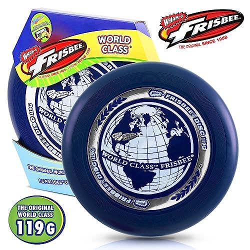 Whamo-O Frisbee - World Class Frisbee - 9.25" Sport Flying Disc 119G - Lightweight - Durable Flying Disc Toys for School, Game Prizes, Party, Indoor & Outdoor Game - style: 4 PACK ( RED + BLUE )