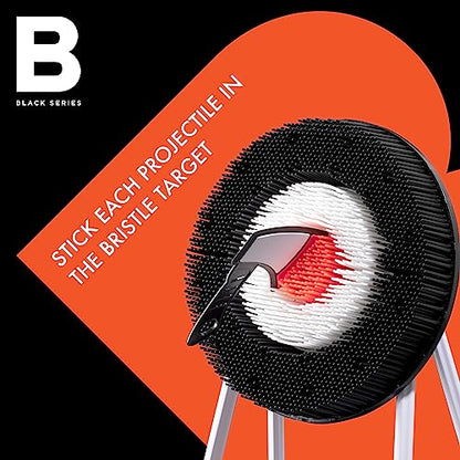 Black Series Axe Throwing Set – Indoor & Outdoor Party Game| Safe Plastic Throwing Axes| Collapsible Target| Backyard Game, Carnival Game, Beach Camping, Tailgating Essential| Fun Sports Activity Gift