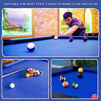 Mixweer Billiard Cloth for 8 ft Pool Table Pre Cut Felt with 6 Cloth Strips and 6 Pool Table Rubber Bumpers for Bars, Clubs, Hotels Replacement - color: Blue