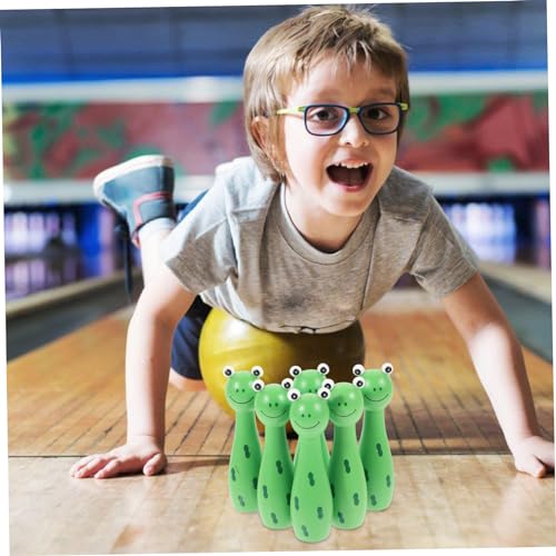 POPETPOP 1Set Bowling Set Interactive Frog Bowling Kit for Safe Fun Bowling Develop Motor Skills Concentration for Ages