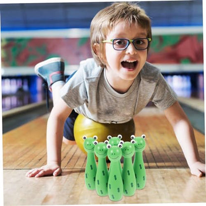 POPETPOP 1Set Bowling Set Interactive Frog Bowling Kit for Safe Fun Bowling Develop Motor Skills Concentration for Ages