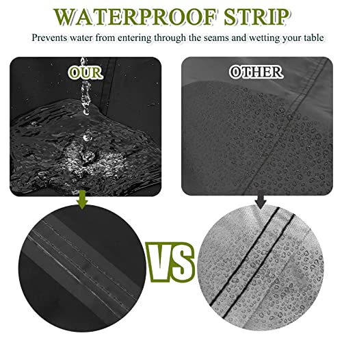 Ping Pong Table Cover, Outdoor/Indoor Premium Durability Oxford Fabric Ping Pong Table Cover, All Weather Resistant Table Tennis Cover - style: Folded - Outdoor