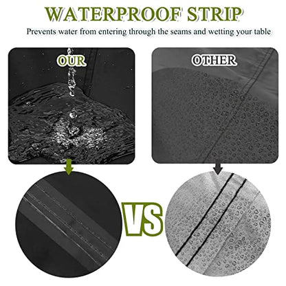 Ping Pong Table Cover, Outdoor/Indoor Premium Durability Oxford Fabric Ping Pong Table Cover, All Weather Resistant Table Tennis Cover - style: Folded - Outdoor