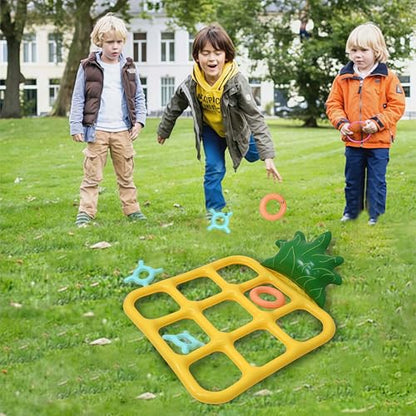 Enjoyable Outdoor Inflatable Pineapple Shaped Goal Game Featuring Meet Disk Outline for All Ages Holiday Pool Float Games
