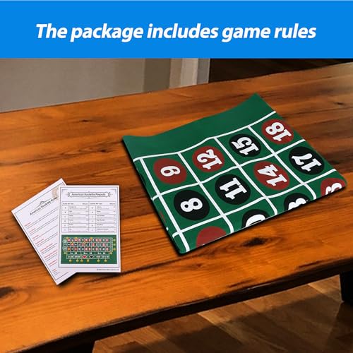 GSE Games & Sports Expert 36" x 72" Double-Sided Casino Layout Felt, Las Vegas Style Tabletop Mat for Parties, Home Entertainment, Poker Game Night - style: Blackjack&Roulette