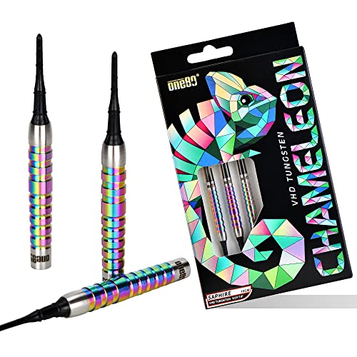 ONE80 90% Tungsten Steel Tip Darts Sets Chameleon, Night Hunter Professional Darts Set - style: Soft tip - SA - 18g