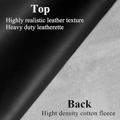 Saking Leatherette Pool Table Cover, Heavy Duty 8FT Billiard Table Cover Indoor & Outdoor, Waterproof & Tearproof Cover for Pool Table, Black, 8FT-100"LX 56"WX 8"H