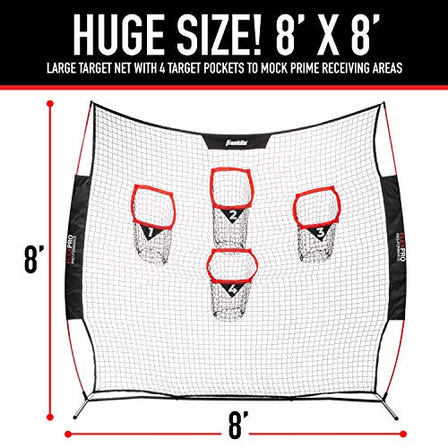 Franklin Sports Football Accuracy Targets- Kicking and Throw Training - 2 in 1 Football Target - 7' x 4' or 8' x 8' - size: 8' x 8'
