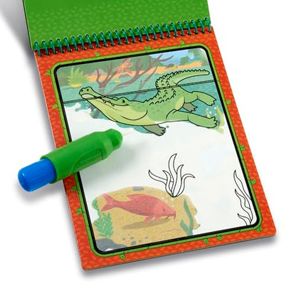 Melissa & Doug On The Go Water Wow! Reusable Water-Reveal Coloring Activity Pad – Jungle - size: 1 EA, style: Jungle