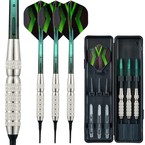 3pcs Durable Soft Tip Darts Set with Storage Box, Portable Soft Tip Darts with Dart Flights, Flying with Beginners or Professional Players