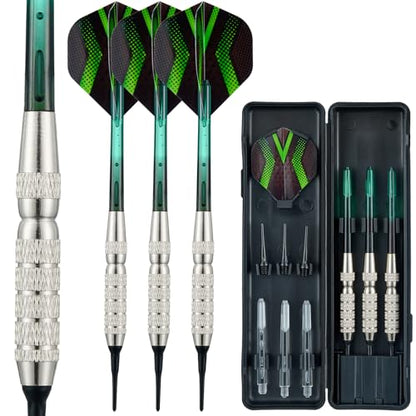 3pcs Durable Soft Tip Darts Set with Storage Box, Portable Soft Tip Darts with Dart Flights, Flying with Beginners or Professional Players