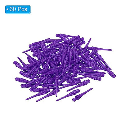 PATIKIL Plastic Dart Tips, 2BA Thread Soft Dart Replacement Plastic Tip Soft Tip Dart Accessories - color: Purple