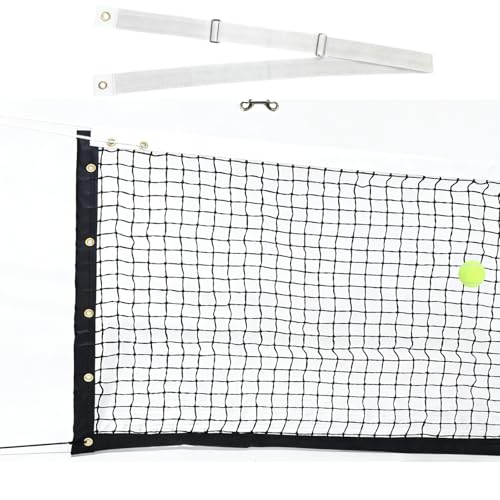 Professional Tennis Net 42ft x 3.5ft – Single Layer Heavy-Duty Court Replacement Net with 6mm Steel Cable & Complete Accessories | UV/Water-Resistant, Ideal for Court Contractors & Schools
