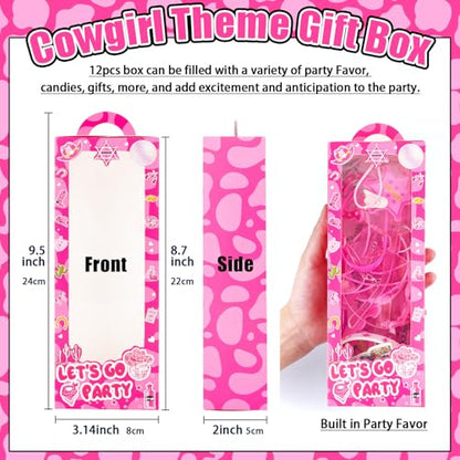 Cowgirl Party Favors Pack - For 12Guests | Pink Goodie Bag Stuffers for Kids Girls' Birthday | Galentines | Pinata Filler & Classroom Rewards - style: Cowgirl Party Favors