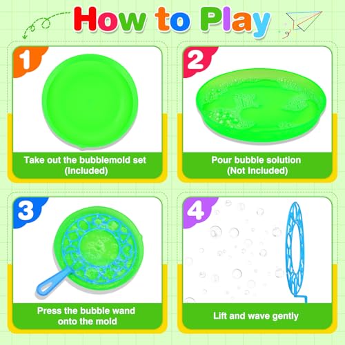 28 Pcs Big Bubble Wand Bulk Set for Summer Outdoor Games Activities Party Favors Birthday Supplies, Big Bubble Maker with Tray