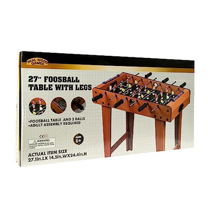 Giant 27" Foosball Table with Legs - Wood