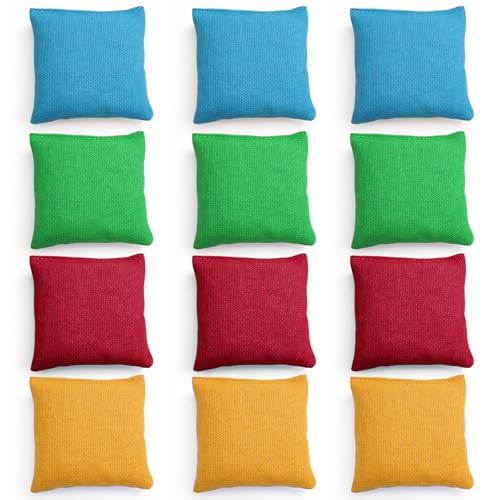 Mini Bean Bags for Tossing Games, Small Cornhole Bean Bags for Cornhole Game,Bean Bags for Tossing Kids, Family Fun,School,Cookouts,Carnivals - color: 4,Colors