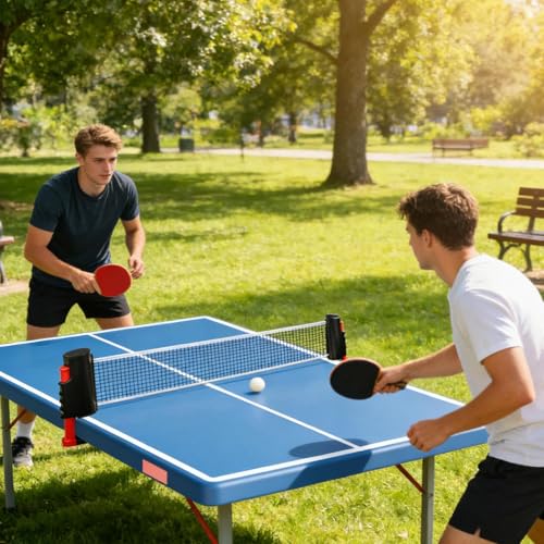 Retractable Tennis Net - Adjustable Table Equipment, Pong with Easy Setup, Home Indoor with Portable Design, Practice Training Game Play, Sports Accessory for Any Table