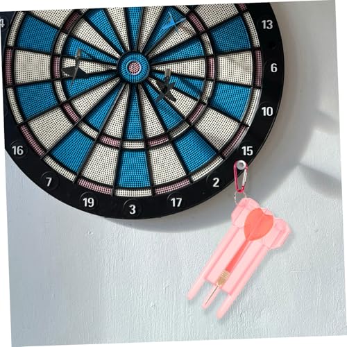 LIOOBO Portable Dart Container Hard Case Zipper Sturdy Plastic for Storage Carry - color: Pink