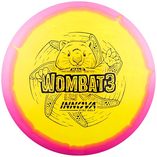Innova Halo Star Wombat3 Disc Golf Mid-Range Disc Maximum Glide and Straight Flying Mid-Range (Colors Will Vary) - size: 140-150g