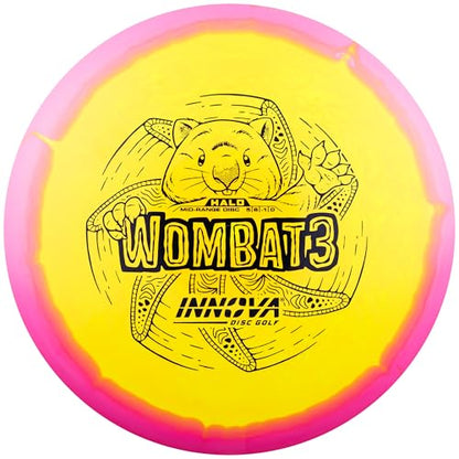 Innova Halo Star Wombat3 Disc Golf Mid-Range Disc Maximum Glide and Straight Flying Mid-Range (Colors Will Vary) - size: 140-150g