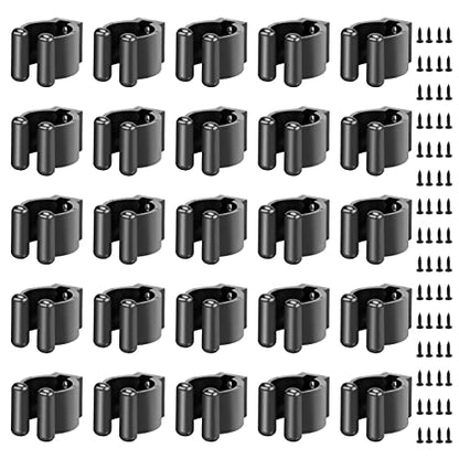 EXTCCT Billiards Pool Cue Clips With Screws: 30 Pieces Snooker Cue Holder Clips Pool Cue Clamps with Screws for Pool Cues Rack Storage Fishing Pole Rod Holder Clips
