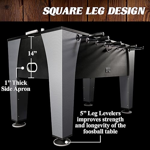Barrington Foosball Multiple Styles Soccer Foosball Tables, Durable & Stylish Designs with Tabletop Sports Soccer Balls, Perfect for Family Game Rooms - style: 58 In. Irvine