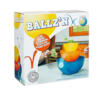 Little Kids Ballz'n | The Fast Paced Pong Ball Bouncing Trick Shots Game for Tipsy Adults and Family Night Fun Board Floor Party Adult Portable Easy Storage 2-6 Players