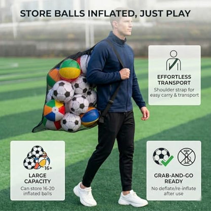 Granny Pants Yard Game Set - Outdoor Tossing Games for Adults | Oversized Stretchy Pants, Bouncy Balls, Air Pumps, XXL Sport Ball Storage Bag, Family Reunion, Party, Field Day