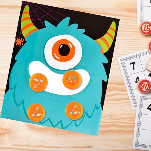Adorable Cyclops Monster Halloween Disc Toss Game (1 Set) Suitable for Indoor and Outdoor Use - Fun & Exciting Board Game