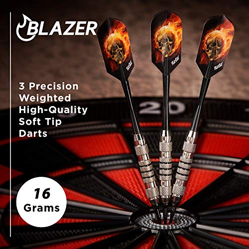Fat Cat by GLD Products Blazer Soft Tip Darts with Storage/Travel Case, 16 Grams, Gold