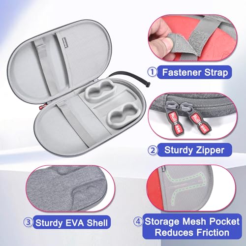 Carrying Case for Ping Pong Paddles/Table Tennis Paddles/Racquet Cyber Shape Hexagon,Fits for 2 Paddles and 4 balls - color: Large Grey