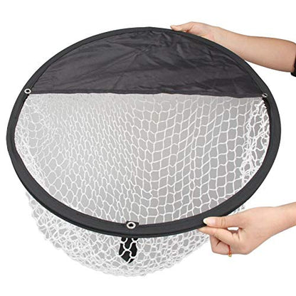 Portable Pitching Golf Target Chipping Hitting Net Basket Golf Practice Net Cage Tent Training Equipment for Indoor Outdoor Garden Grassland Black