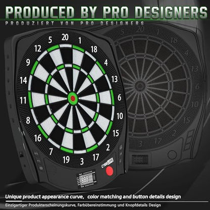 CyeeLife Electronic Dartboard with Soft Darts and Extra Accessories,8 Players&34 Games&255 Variations