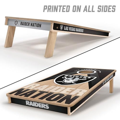 YouTheFan NFL 2' x 4' Slogan Series Professional Wood Cornhole Game - color: Las Vegas Raiders