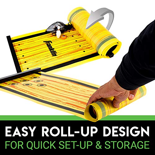 Franklin Sports Shuffleboard Table Game Mats – Tabletop Shuffleboard Mats and Pushers – Indoor Shuffleboard Games