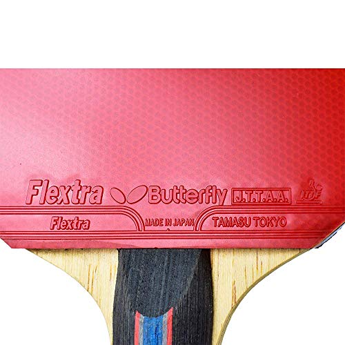 Butterfly B702FL Shakehand Table Tennis Racket | China Series | Powerful Carbon Blade and Rubber Combination with Racket Case | Recommended for Intermediate Level Players