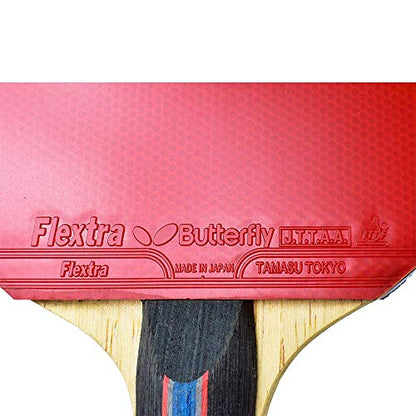 Butterfly B702FL Shakehand Table Tennis Racket | China Series | Powerful Carbon Blade and Rubber Combination with Racket Case | Recommended for Intermediate Level Players