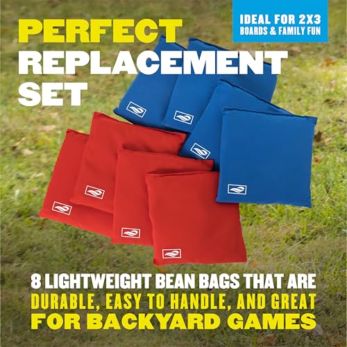 Triumph Sports Classic Cornhole Bag Set with 8 12.5-Oz. Bean Bags for Tossing & Storage Tub