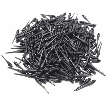100pcs 2BA Thread Soft Tip Plastic Dart Points Replacement Dart Accessories (Black)