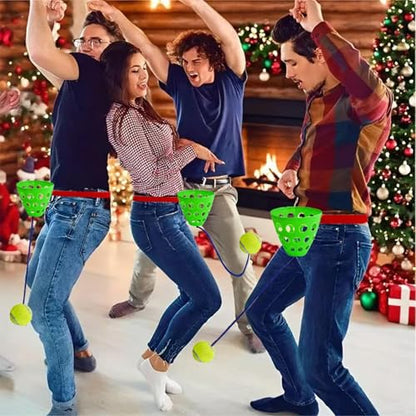 Swing Ball Game - Catch Cup | Funny Family Party Game | Swing Bucket Ball Catching Toy For Wedding Birthday Christmas Graduation Beach Yard Outdoor Indoor Fun Activity - color: Green